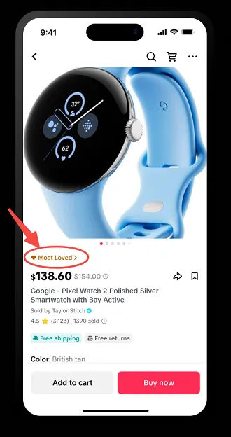 Read more about the article TikTok Adds ‘Most-Loved’ Tag for Popular Shop Items